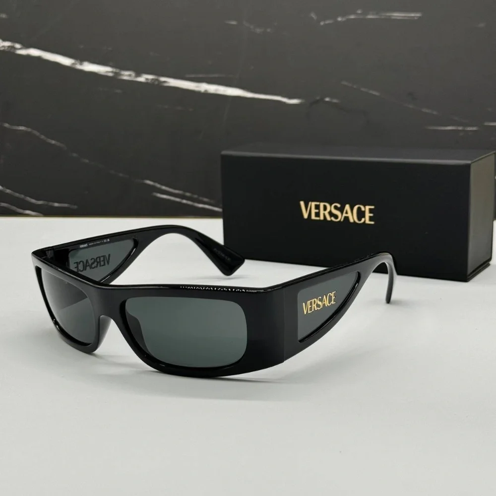 NEW MOD 4482 GB1/87 VERSACE BLACK SHIELD VE4482 GB187 UNISEX VERSACE SUNGLASSES